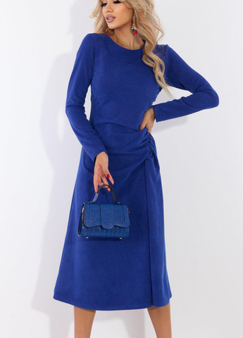 Синя сукнi норма замшеве плаття (5441) Lemanta