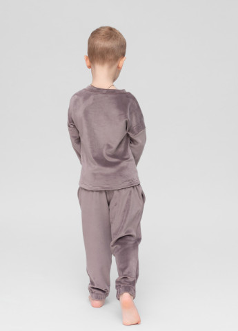 Кофейная пижама детская домашняя велюровая кофта со штанами мокко Maybel