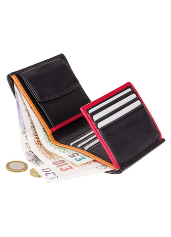 Кожаное мужское портмоне bd22 bk/rd/or Visconti (264478173)