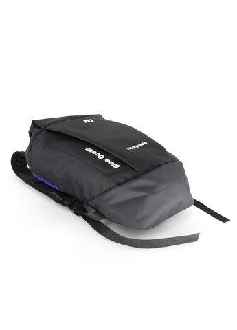 Повсякденний дитячий рюкзак чорного кольору з синьою блискавкою Mayers спортивний шкільний міський унісекс 10 л No Brand (258591266)