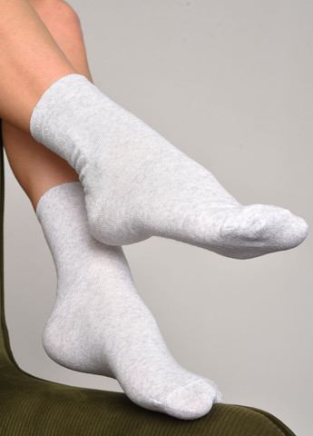 Шкарпетки жіночі демісезонні світло-сірого кольору розмір 35-41 Let's Shop (277983283)