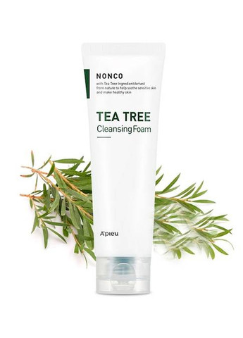 Очищаюча пінка NONCO TEA TREE CLEANSING FOAM з чайним деревом для проблемної та жирної шкіри, 130 мл A'pieu (271039980)
