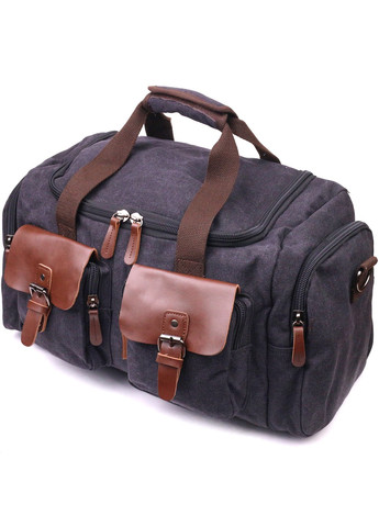 Большая дорожная сумка текстильная 21237 Черная Vintage (258267812)