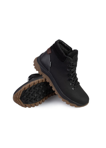 Черные зимние ботинки мужские бренда 9501130_(1) ModaMilano