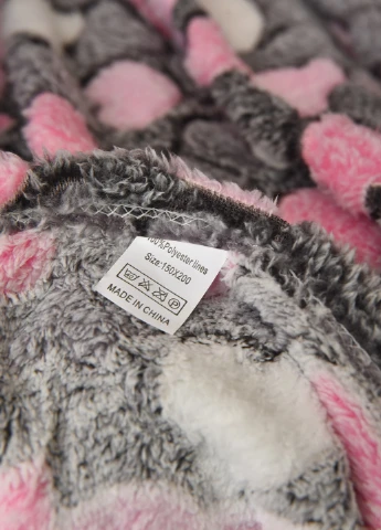 Плед темно-сірого кольору з сердечками розмір 150*200 Let's Shop (257894237)