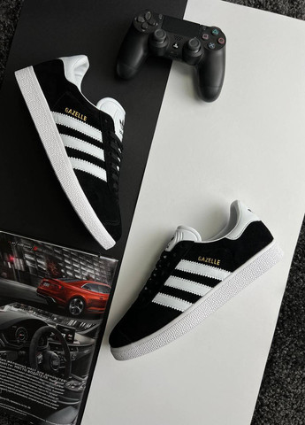 Чорно-білі Осінні кросівки чоловічі, вьетнам No Brand Originals M Gazelle Black White