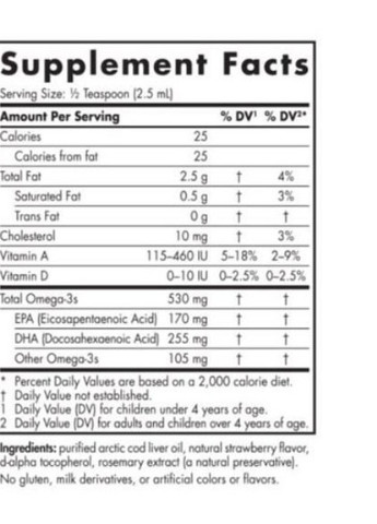 Children's DHA 530 mg 4 fl oz 119 ml Strawberry Nordic Naturals (256719704)