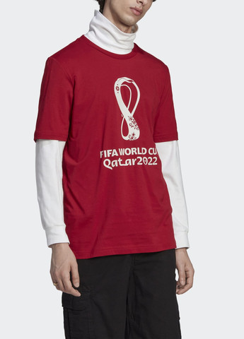 Бордовая футболка fifa world cup 2022™ graphic adidas