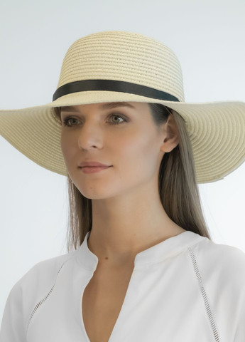 Шляпа со средними полями женская бумага белая CAMELLIA LuckyLOOK 461-414 (265224642)