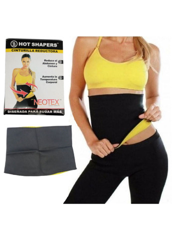 Пояс утягивающий корсет спортивный для похудения и коррекции фигуры XL черный с желтым No Brand (262535003)