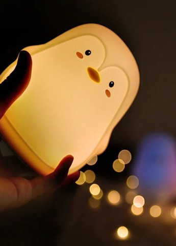 Детский ночник пингвин Dream Lites Puppy силиконовый сенсорный светильник, аккумуляторный, 7 цветов свечения Good Idea (266623070)