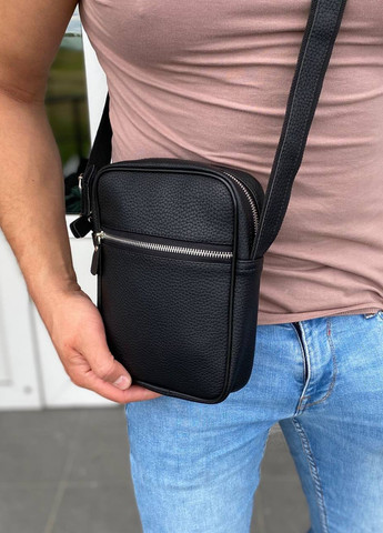 Мужская сумка через плечо черная экокожа барсетка Casual mini flotar kant 1.0 No Brand (258210510)