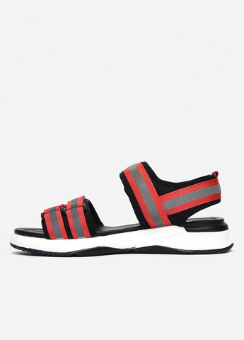 Пляжные сандалии мужские чорно-красного цвета текстиль Let's Shop