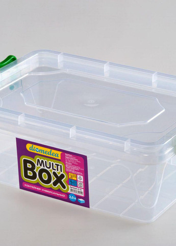 Контейнер пищевой 2л Multi Box универсальный прямоугольный с ручками пластик арт. A-15 Diomedea (265215050)