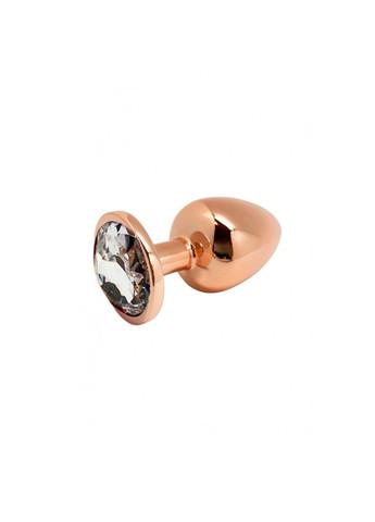 Металлическая анальная пробка Tralalo Rose Gold Metal Plug Size M, диаметр 3,4 см, длина 8 см Wooomy (269007182)