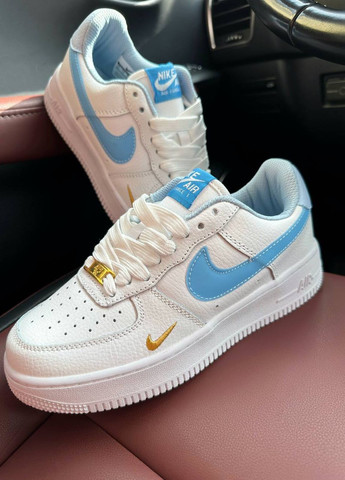 Кросівки репліка Air Force Mini Swoosh Blue Vakko білі демісезони (265229771)