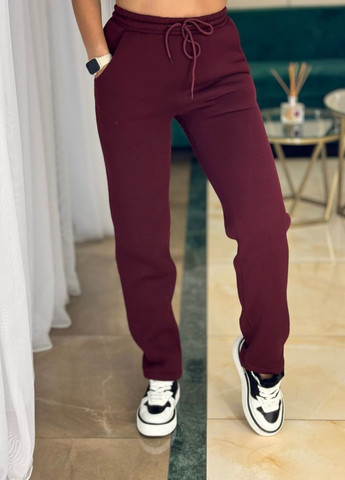 Жіночі спортивні штани колір бордовий р.42/44 444923 New Trend (269112830)