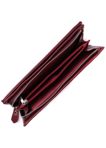 Сучасний гаманець-клатч для стильних жінок із натуральної шкіри 22534 Бордовий st leather (277980544)