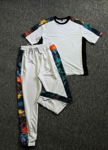 Літній принтований спортивний костюм футболка штани No Brand (262088908)