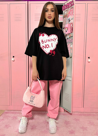 Чорна футболка чорна «bunny №1» Lady Bunny