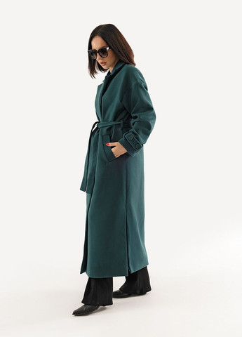 Зелене демісезонне Пальто жіноче колір зелений ЦБ-00230014 Yuki