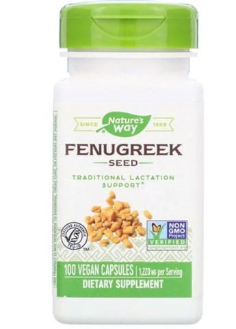 Fenugreek Seed 610 mg 100 Veg Caps NWY-12800 Nature's Way (257252247)