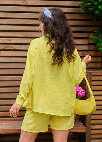 Жіночий костюм трійка колір жовтий р.46/48 435620 New Trend (259406255)