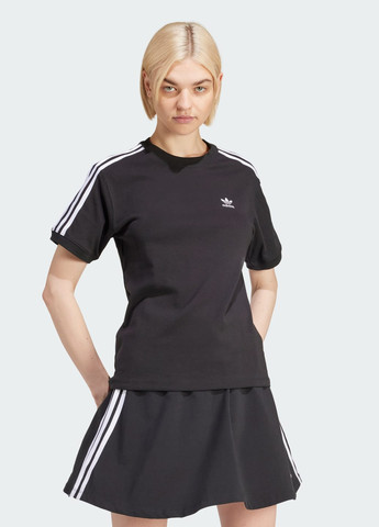 Черная всесезон футболка 3-stripes baby adidas