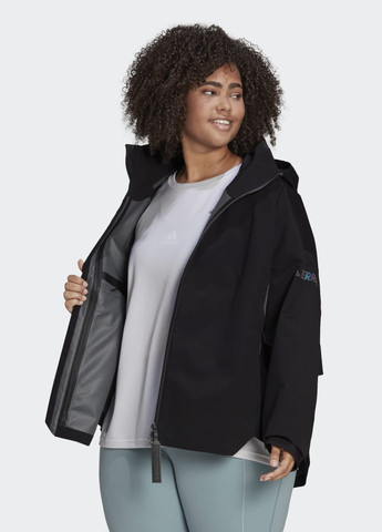 Черная демисезонная куртка terrex ct myshelter rain.rdy (plus size) adidas