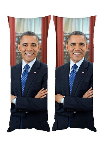 Подушка дакімакура Барак Обама декоративна ростова подушка для обіймання 50*150 No Brand (258992763)