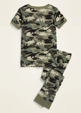 Комбінована всесезон піжама для хлопчиків - хакі динозаври футболка + штани Old Navy