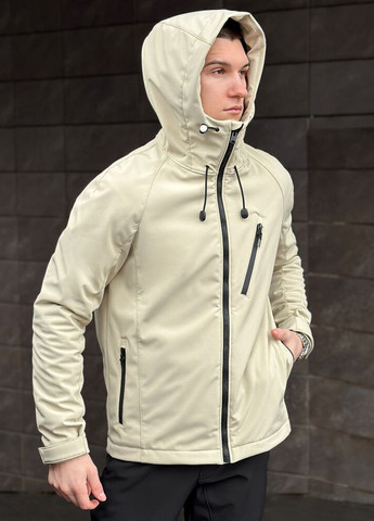 Бежевая демисезонная куртка matrix бежевый Pobedov