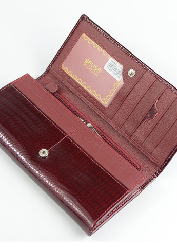 Бордовый женский кожаный лаковый кошелек на кнопке Balisa (268219305)