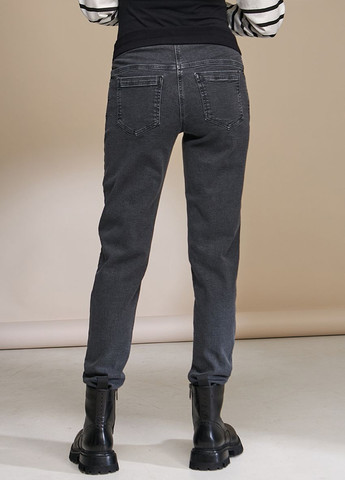 Стильні чорно-сірі джинси для вагітних Mom slim Юла мама - (269340577)