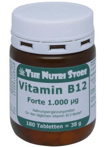 Vitamin В12 Forte 1000 mg 180 Tabs ФР-00000101 The Nutri Store (256725972)