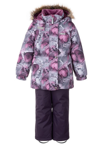 Фиолетовый зимний зимний комплект (куртка + полукомбинезон) для девочки 9189 110 см фиолетовый 68886 Lenne