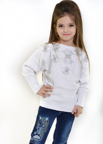 Белый светри светр для дівчинки (812213) Lemanta