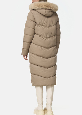 Світло-коричнева зимня довга зимова куртка Threadbare