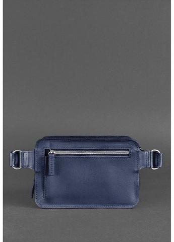 Кожаная поясная сумка Dropbag Mini темно-синяя bn-bag-6-navy-blue BlankNote (264478310)