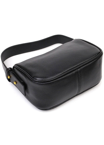 Сучасна сумка на плече крос-боді з натуральної шкіри 22127 Чорна Vintage (260360853)