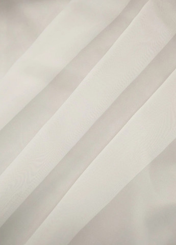 Тюль готовый пошитый молочный однотонный шифон на тесьме, ширина 500 см, высота 220 см No Brand (258656021)