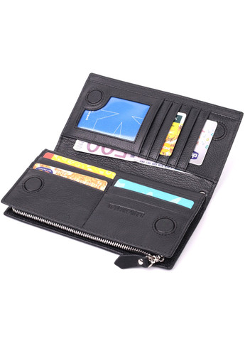 Вертикальний гаманець-клатч унісекс із натуральної шкіри 22532 Чорний st leather (277980497)