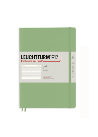 Блокнот Muted Colours, Composition (B5), Мягкая обложка, Sage, линия Leuchtturm1917 (269901162)