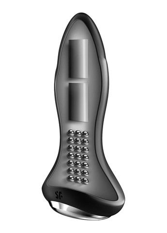 Анальная смарт вибропробка с жемчужным массажем Rotator Plug 1+ Black Satisfyer (258261631)