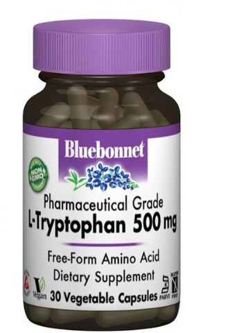L-Tryptophan 500 mg 30 Caps Bluebonnet Nutrition (256720872)