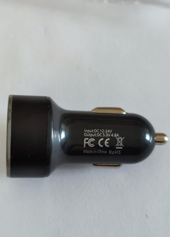 Автомобильное зарядное устройство 2USB 4,8А черный No Brand (258661567)
