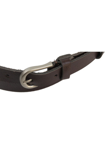 Кожаный женский ремень темно коричневый 2 см Skipper (266142751)