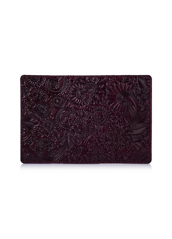 Шкіряна обкладинка на паспорт HiArt PC-01 Mehendi Art темно-фіолетова Фіолетовий Hi Art (268371856)