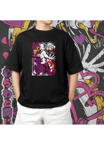 Черная футболка c принтом ван пис - boa hancock No Brand