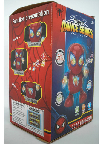 Робот человек паук танцующий интерактивная игрушка Dance Hero светящаяся игрушка Spider man супер герой No Brand (259812449)